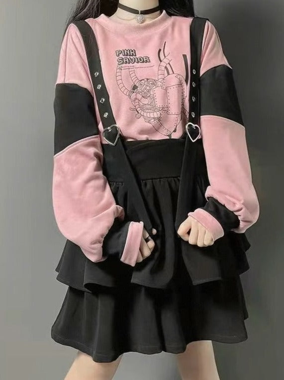 Color block puff trainer + Heart Tea Assed Susus Kart