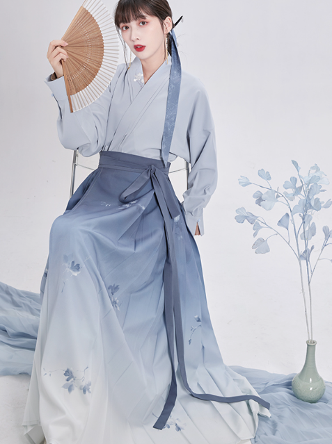 chinese retro blue flower setup