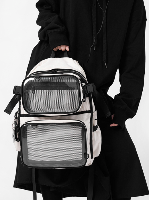 Backpack pain bag with clear bag