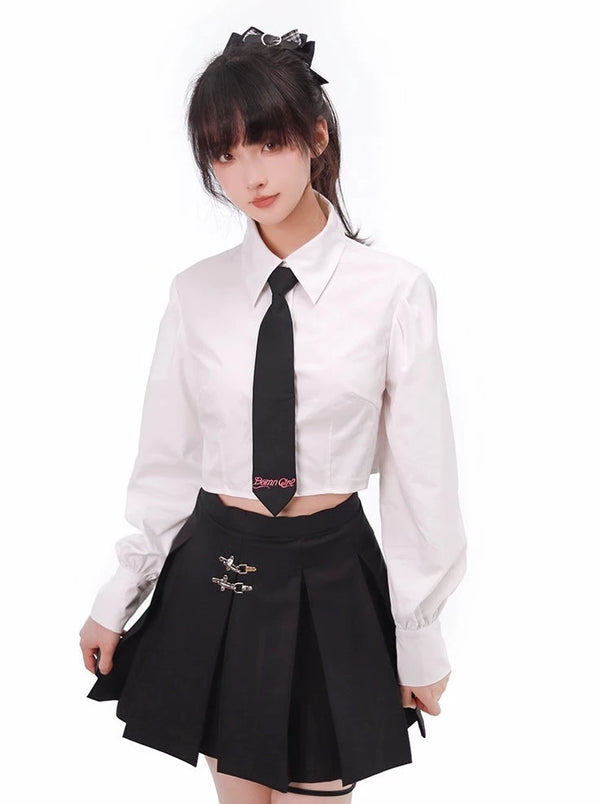 パフスリーブシックアメリカンシャツ