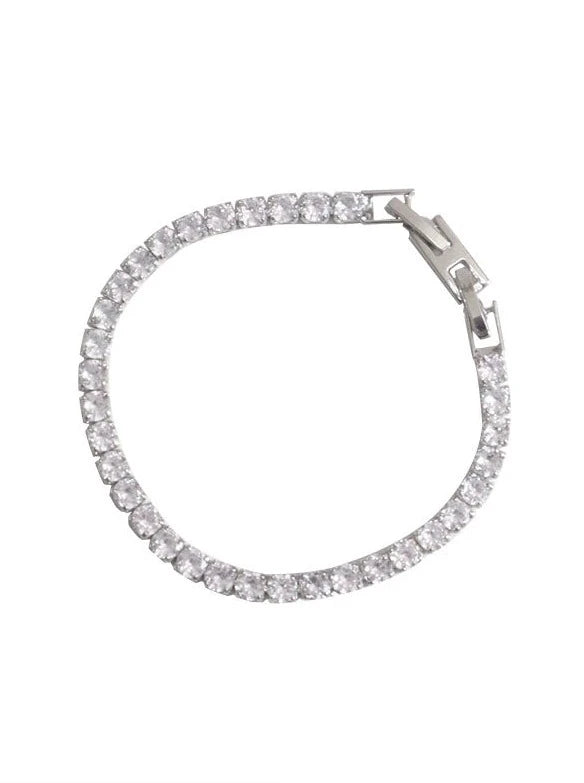 Zircon design high-end open bracelet + zircon bracelet + set