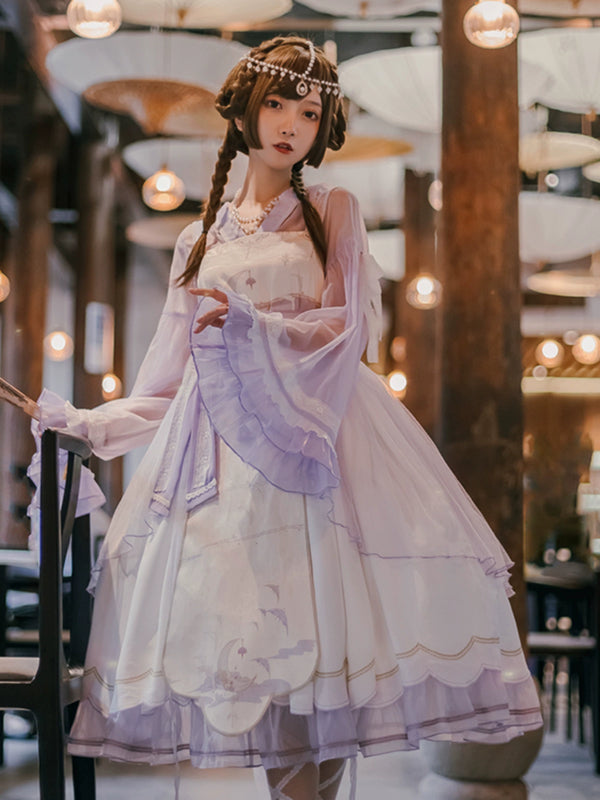 Lolita Night Crescent Moon Suspended Dress Set