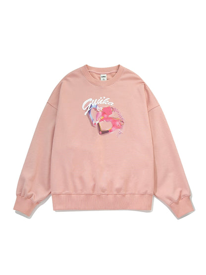 Sweet Pinky Retro Logo Over Sweatshirt