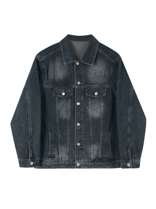 アメリカンレトロルーズウォッシュノスタルジックデニムジャケット