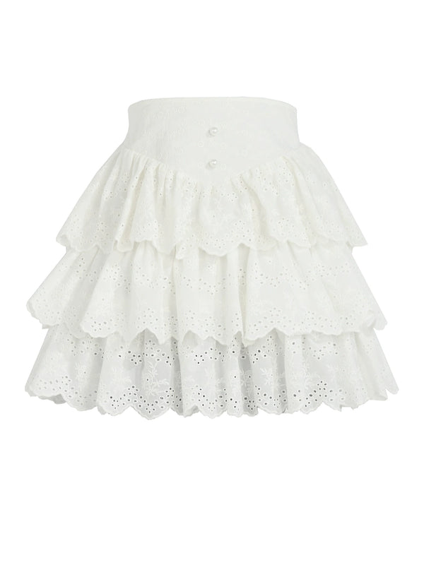 Layered Lace Sweet Cake Skirt