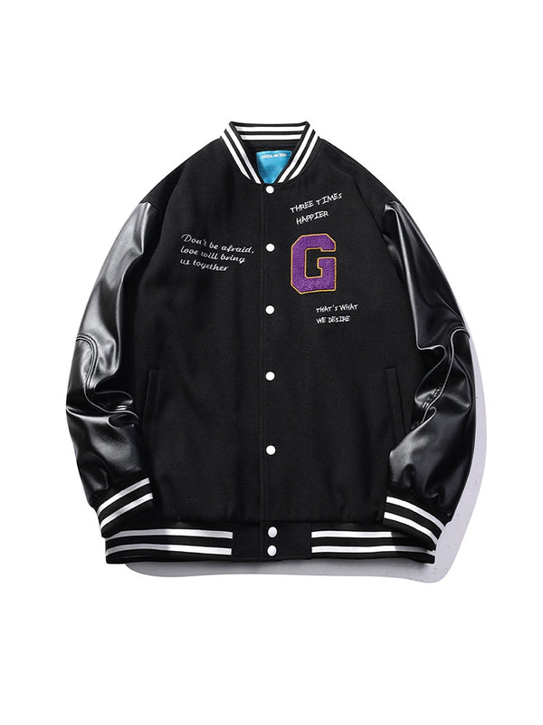 Mode Bag Logo Leather Jacket