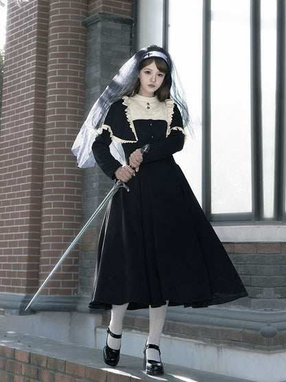 Faux Two Piece Gothic Lolita Dress