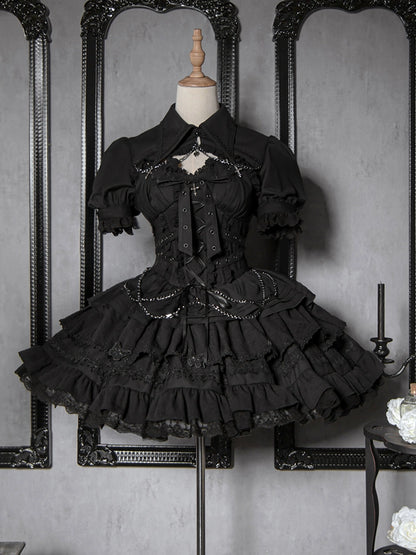 Lolita Gothic Elegant Puff Sleeve Bolero Jacket