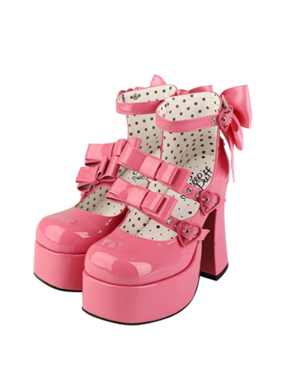 [Deadline for reservations: April 10] Barbie Party Lolita Strap Ribbon Platform Shoes