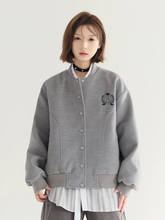 Museum of Gravity Embroidered Badge Baseball Uniform Jacket Women's Spring 2024 New Loose Top Jacket