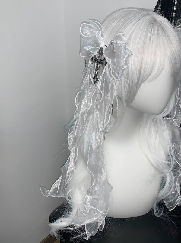 Angel Kaikai] Sheer Bic Ribbon Hairpin