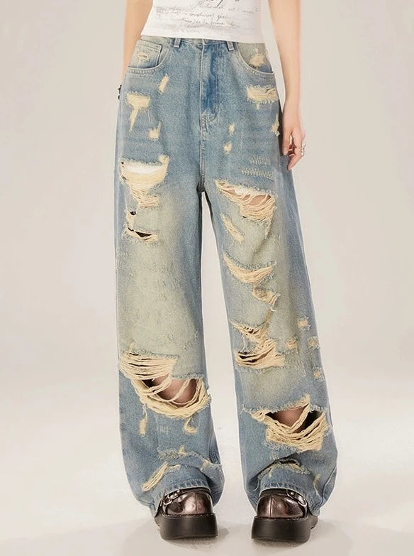 Osh Damaged Denim Pants