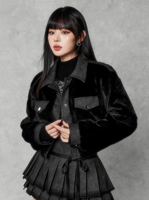 Maple Sugger Original Spasting Fur Leather Jacket