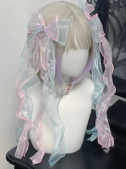 1 Gangster Inn Super Heavenly Sauce Impression Hair Clip Minemine Series Pink Blue Headwear Lolita Cute
