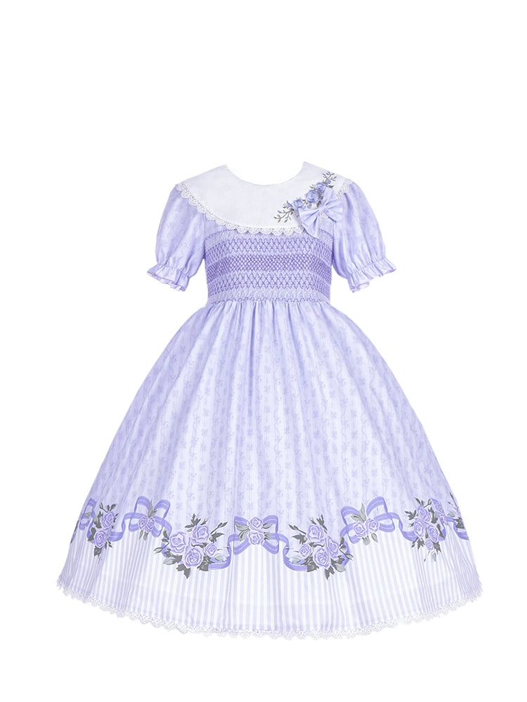 Elegant Retro Girl Flower Lolita Dress