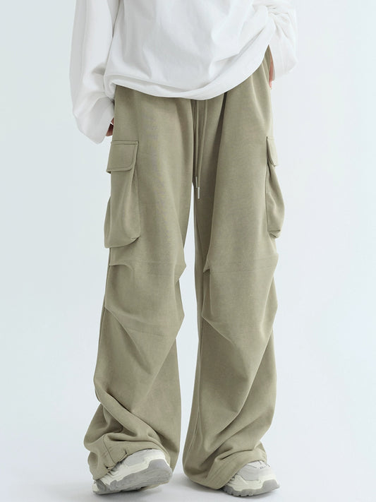 Gravity Museum Design Sense Multi Pocket Cargo Pants Women's Spring 2024 New Pants Casual Pants Trousers