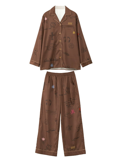 Illustration Loose Brown Pajamas