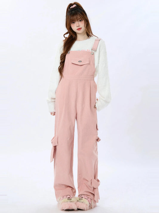 Ribbon Corduroy Overalls