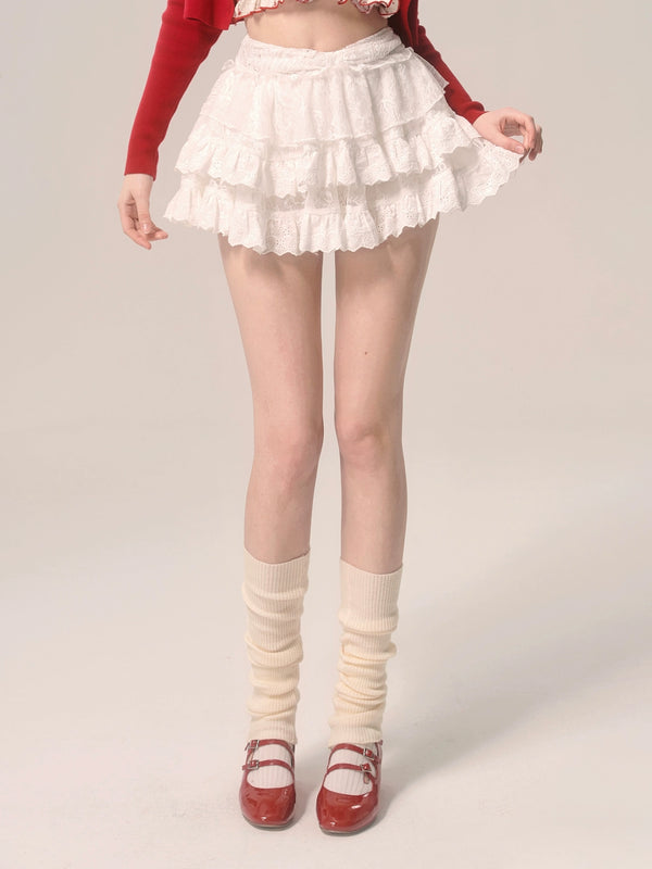 White Lace Ballet Style Cake Skirt