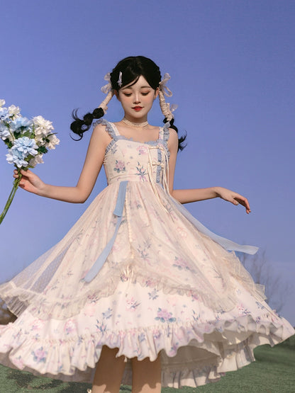 Flower Light Summer Camisole Lolita Dress