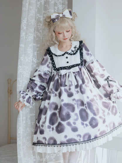 Leopard Dot Voluminous Lolita Dress