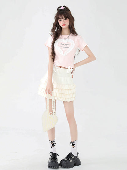 Sweet Love Lace-up T-shirt