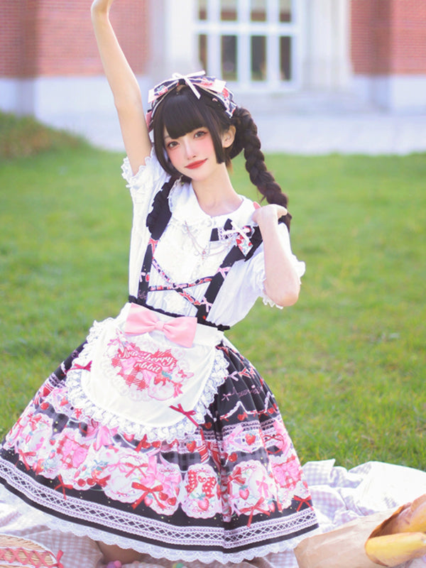 Lolita Rabbit Fried Berry Dress Set