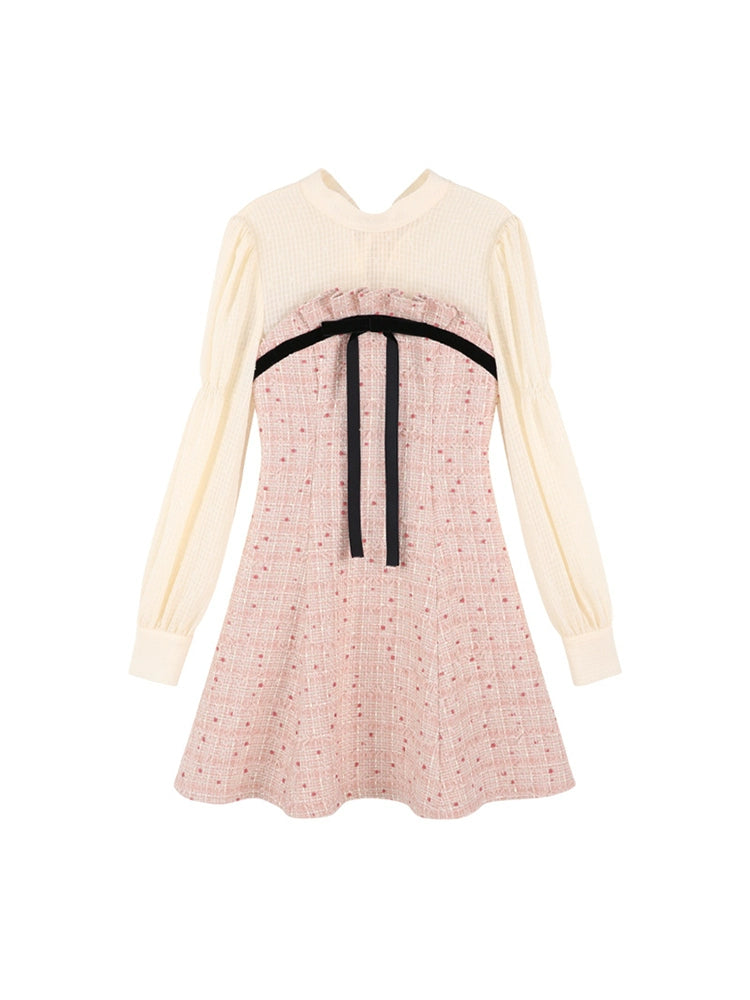 Sweet Bow Milky Dress