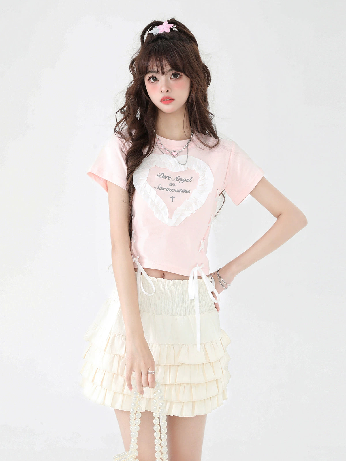 Sweet Love Lace-up T-shirt