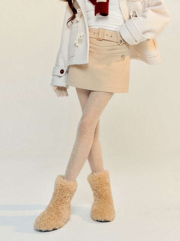 ワンポイントショートスカート