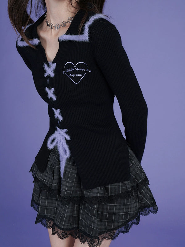 Girl Fighting Spirit Race Up Knit