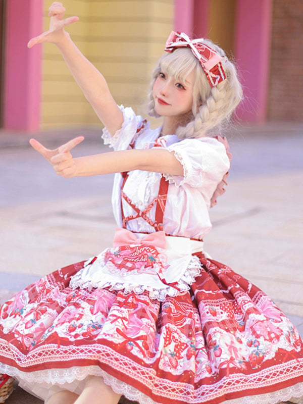 Lolita Rabbit Fried Berry Dress Set