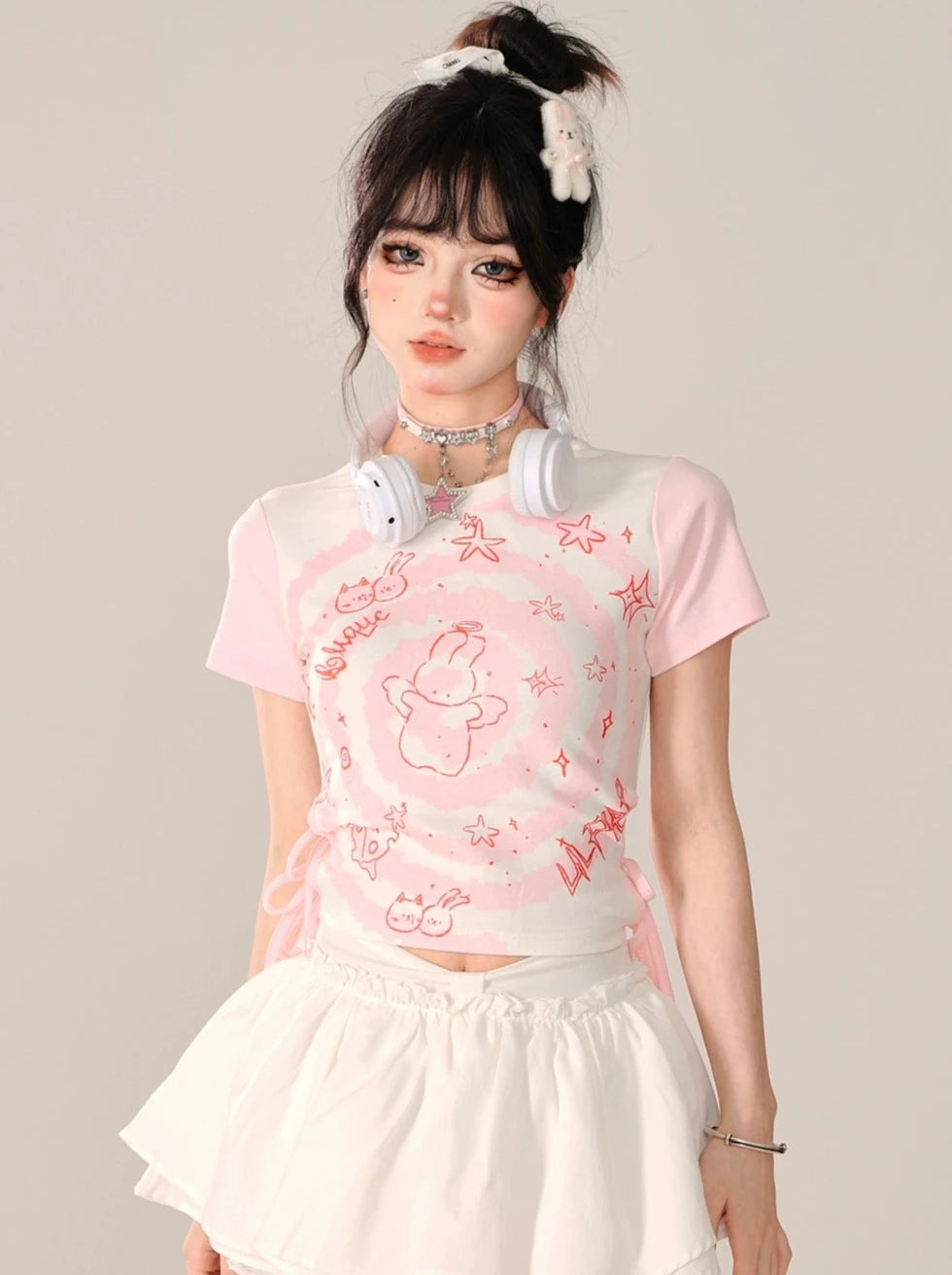 Rabbit Girly Summer Short Top