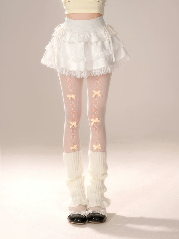 White Frilled Tiered Cake Skirt