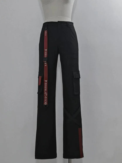 吊带设计模式的超酷修身长裤