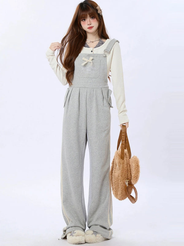 High Waist Straight Loose Casual Sweet Overalls