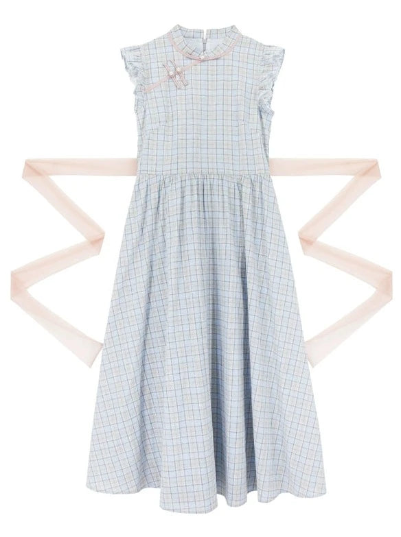 Ice Blue China Color Dress