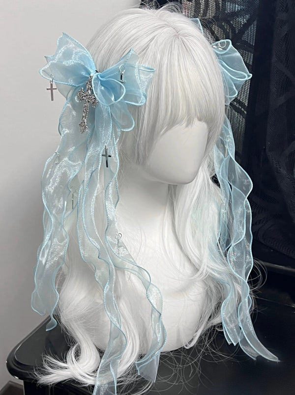 Angel Kaikai] Sheer Bic Ribbon Hairpin