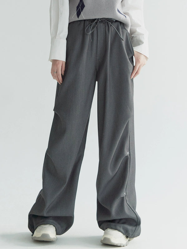 Dark mode loose casual pants