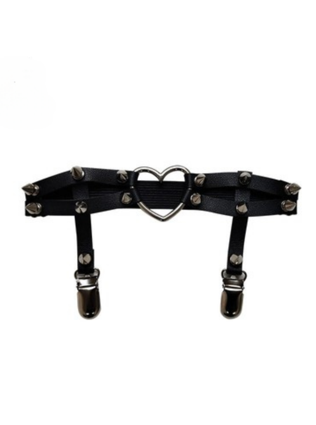 Knee-High Lace Socks + Studded Garter Belt Belchic Knee-High Lace Socks + Studded Garter Belt Belchic