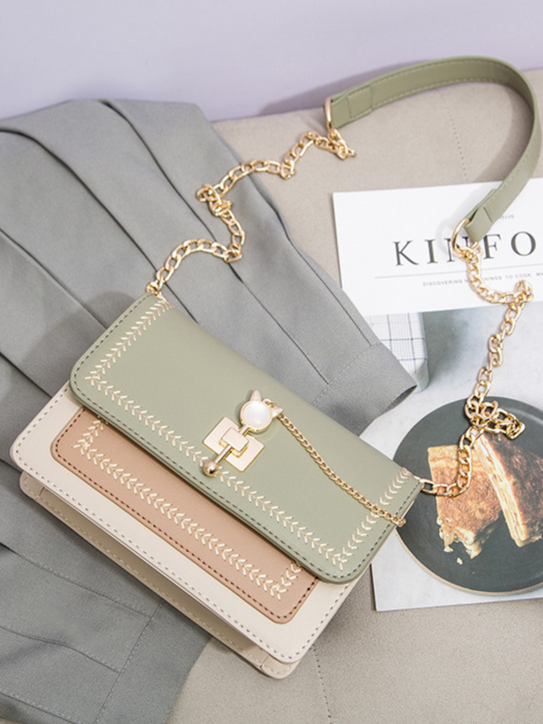 Embroidery chain shoulder bag