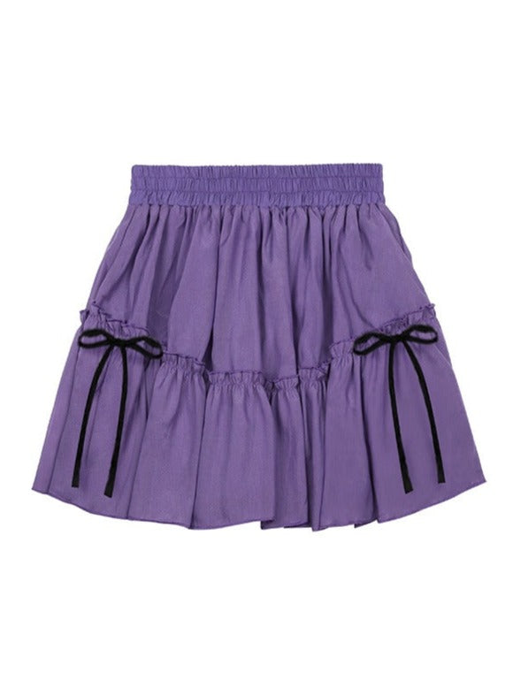 シフォンウエストスクエアカラーパフスリーブプリンセスセットアップ