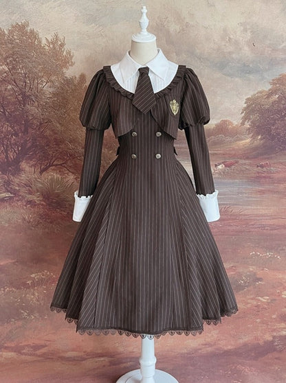 Lantern -like blayed dress with tie