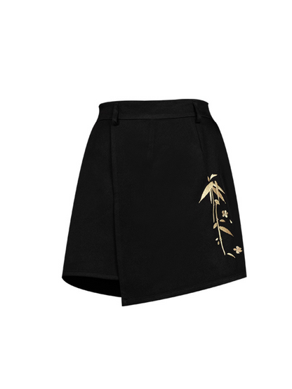 Chine Garage Belt Skirt Pants Set-up
