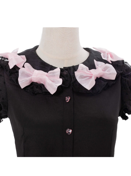 Puff Sleebone Heart Lolita Shirt