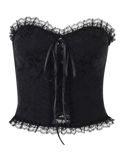 black lace tube top camisole