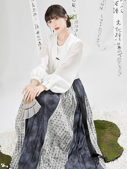 日式图案薄纱瓷器三件套