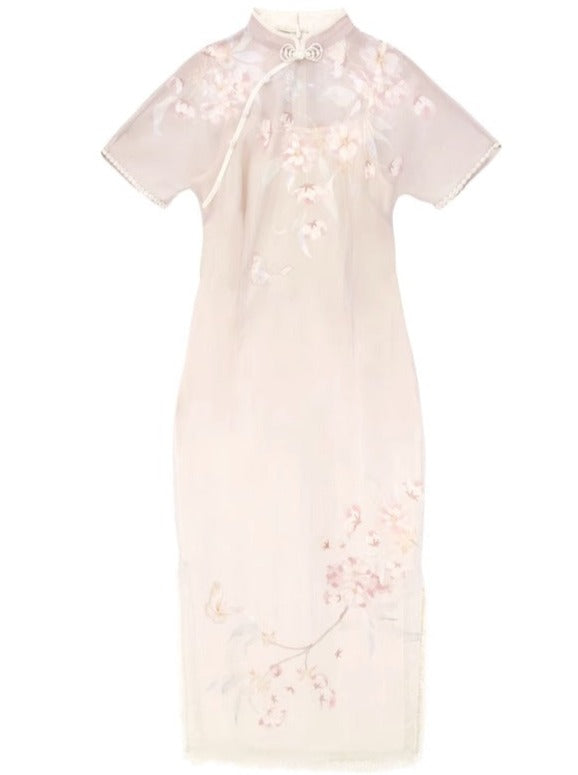 【予約商品】ブロッサムプリントツーピースチャイナドレス