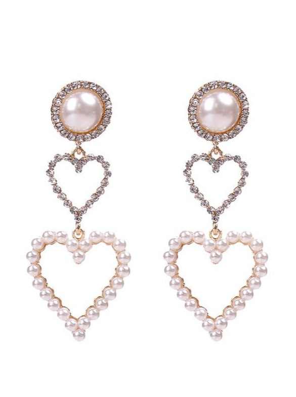 Jewel Heart Pearl Pierce