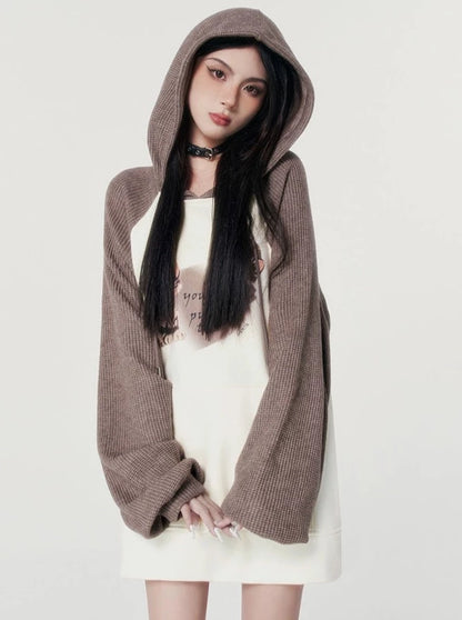 Bicolor Hooded Cat Dress